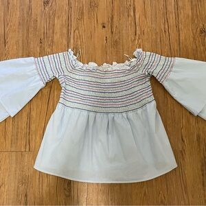 2/$10 Striped Off-Shoulder Blouse